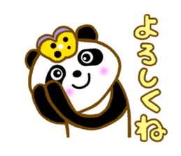 Viola flowers panda sticker #8929276