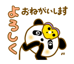 Viola flowers panda sticker #8929277