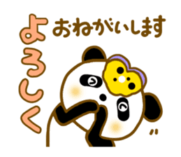 Viola flowers panda sticker #8929277