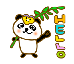 Viola flowers panda sticker #8929282