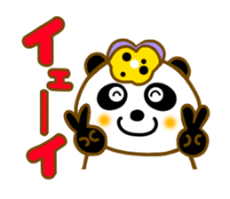 Viola flowers panda sticker #8929287
