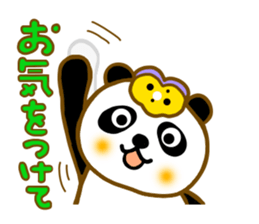 Viola flowers panda sticker #8929291