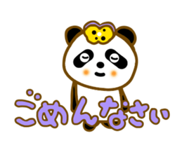 Viola flowers panda sticker #8929292