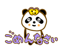 Viola flowers panda sticker #8929292