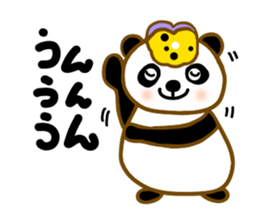 Viola flowers panda sticker #8929302