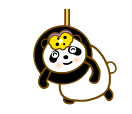 Viola flowers panda sticker #8929303