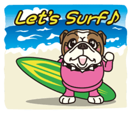 BullDog Surfer sticker #8930578