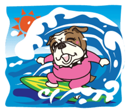 BullDog Surfer sticker #8930579
