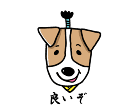 SAMURAI Jack Russell terrier FIN sticker #8930785
