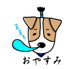 SAMURAI Jack Russell terrier FIN sticker #8930801