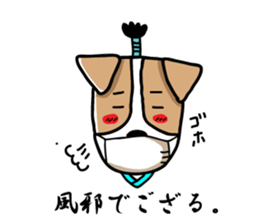 SAMURAI Jack Russell terrier FIN sticker #8930802