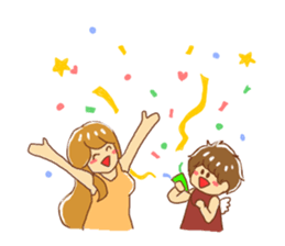 gentle elder sister and her brother sticker #8931458