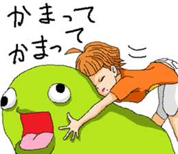 Orange girl Mikan-chan 2 sticker #8931907