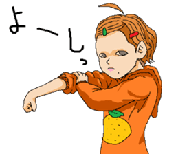 Orange girl Mikan-chan 2 sticker #8931911