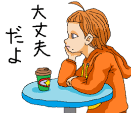 Orange girl Mikan-chan 2 sticker #8931912