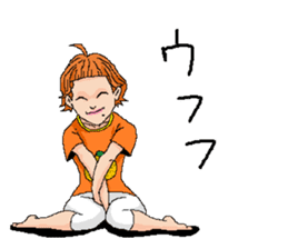 Orange girl Mikan-chan 2 sticker #8931915