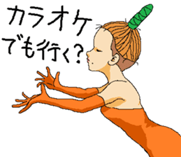 Orange girl Mikan-chan 2 sticker #8931921