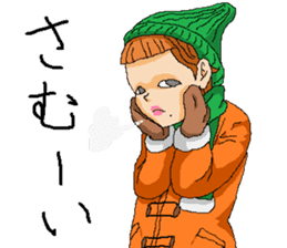 Orange girl Mikan-chan 2 sticker #8931936