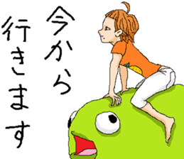 Orange girl Mikan-chan 2 sticker #8931938