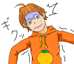 Orange girl Mikan-chan 2 sticker #8931940