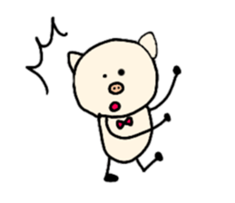 It is a girl a pig and a monkey sticker #8932184