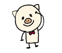 It is a girl a pig and a monkey sticker #8932185