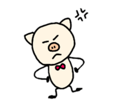 It is a girl a pig and a monkey sticker #8932187