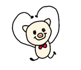 It is a girl a pig and a monkey sticker #8932188