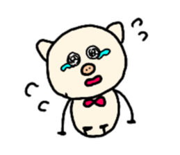 It is a girl a pig and a monkey sticker #8932189