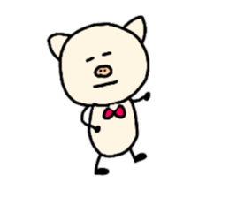 It is a girl a pig and a monkey sticker #8932191