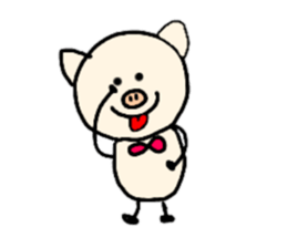 It is a girl a pig and a monkey sticker #8932193