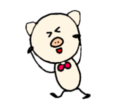 It is a girl a pig and a monkey sticker #8932195