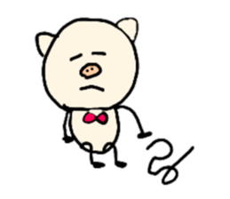 It is a girl a pig and a monkey sticker #8932196