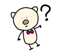 It is a girl a pig and a monkey sticker #8932197