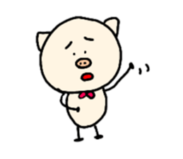 It is a girl a pig and a monkey sticker #8932199