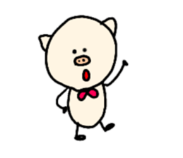 It is a girl a pig and a monkey sticker #8932200