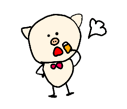 It is a girl a pig and a monkey sticker #8932202