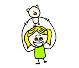 It is a girl a pig and a monkey sticker #8932206