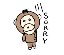 It is a girl a pig and a monkey sticker #8932211