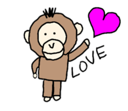 It is a girl a pig and a monkey sticker #8932212