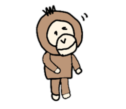 It is a girl a pig and a monkey sticker #8932213