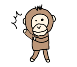 It is a girl a pig and a monkey sticker #8932217