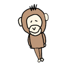 It is a girl a pig and a monkey sticker #8932219