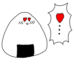Smiling Rice ball sticker #8934071