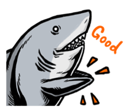 Fascinating shark (English) sticker #8935309
