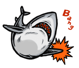 Fascinating shark (English) sticker #8935315