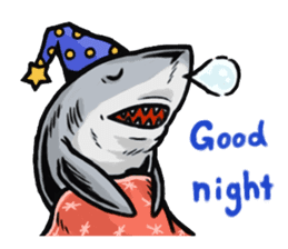 Fascinating shark (English) sticker #8935316
