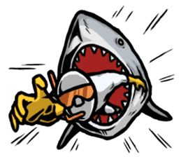 Fascinating shark (English) sticker #8935339
