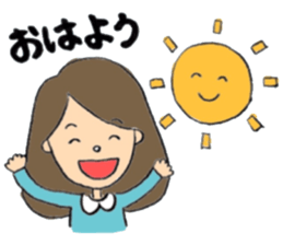 pretty girl and dog sticker #8936384