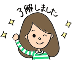 pretty girl and dog sticker #8936389